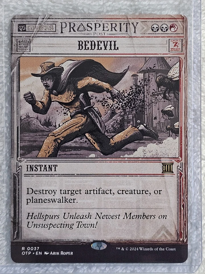 MTG Bedevil Outlaws of Thunder Junction (OTP) #37 Magic Card Rare NM - Image 4 of 4