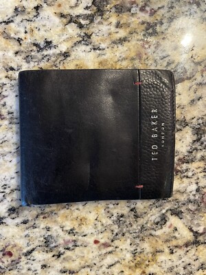 Leather Wallets Ted Baker Bifold Purse TED BAKER BLACK PEBBLE