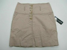 new RAMPAGE SH2080 Women's Size 7 Buttoned Front Casual Short Straight Skirt