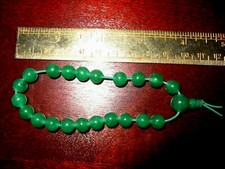 CHINA Armband Feng Shui Jadeperlen /-kugeln dunkelgrün / smaragdgrün