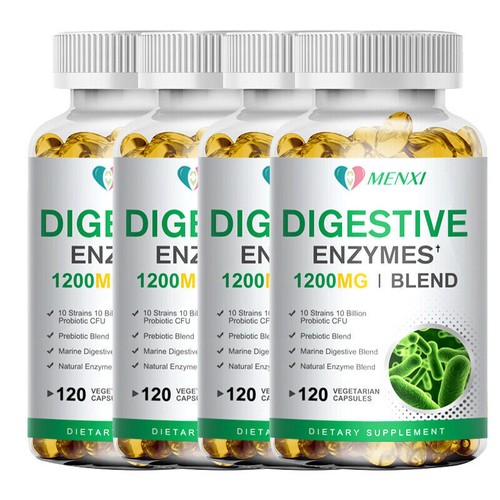 Digestive Enzymes 240 Capsules Probiotics Blend , Constipation & Bloating Relief - Picture 13 of 13