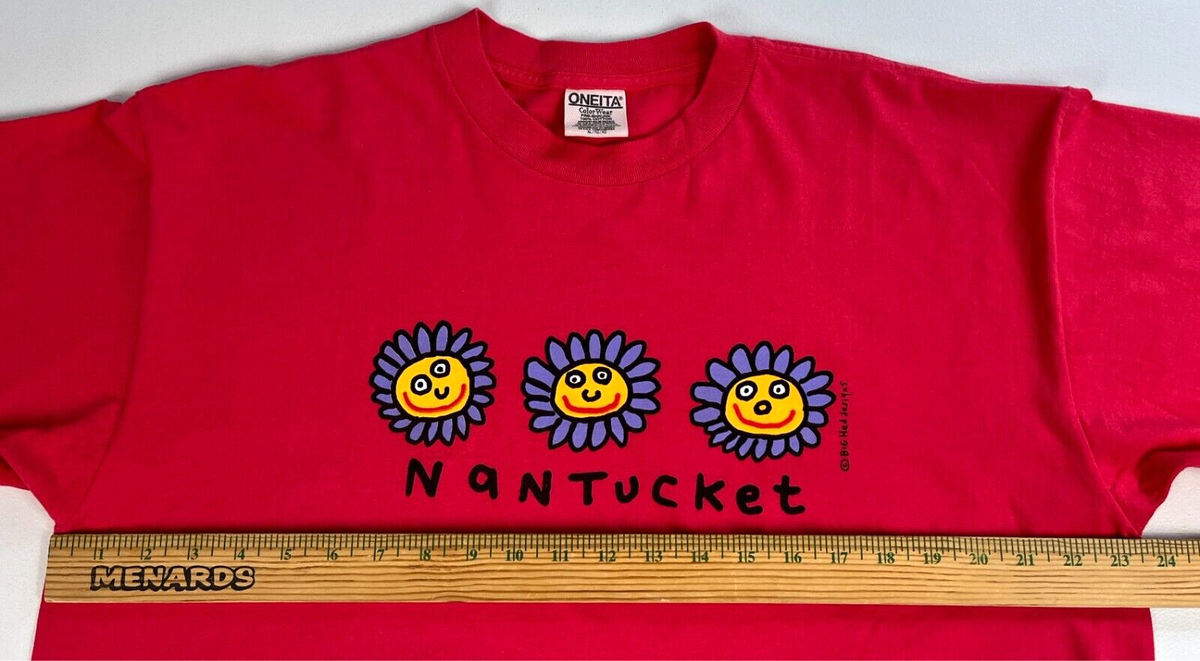 ONEITA 90s BIG HEAD DESIGNS Tシャツ Vintage 90s Nantucket Big Hed 