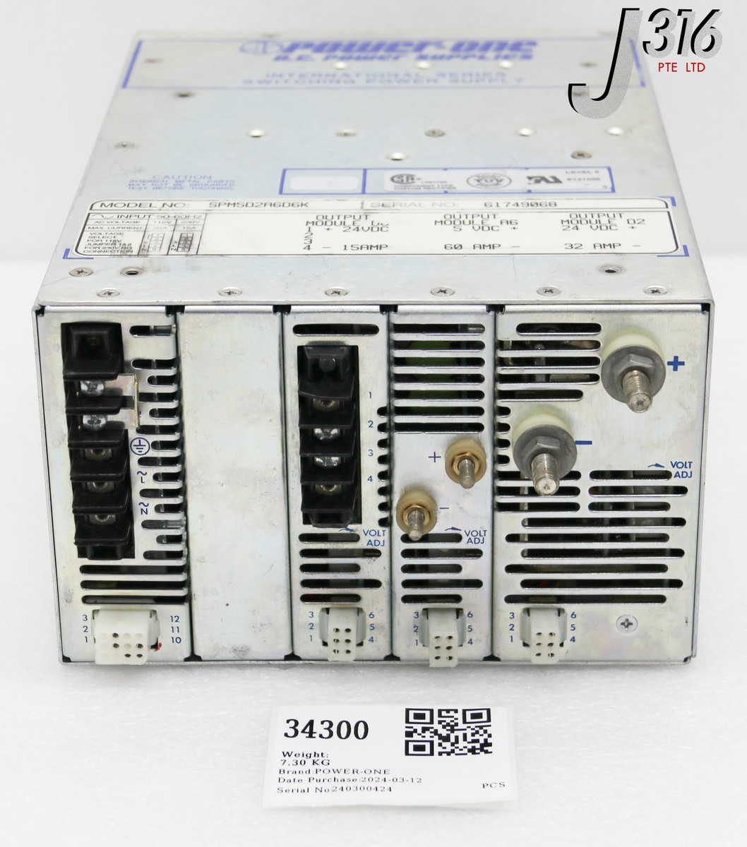 34300 POWER-ONE DC POWER SUPPLY, 5-24VDC (PARTS) SPM5D2A6D6K | eBay