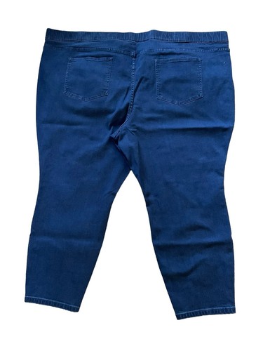 Isaac Mizrahi Live! Jeans alla caviglia ricamato A572531 blu petite taglia 32W nuovo - Foto 5 di 8