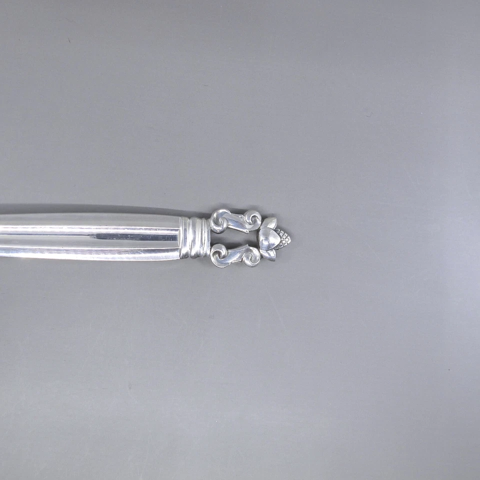 Cuchara para pastel de plata esterlina ACORN de GEORG JENSEN Dinamarca 97 g ~ 9" Foto 3 de 4