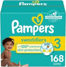 Pampers Swaddlers Diapers Size 3, 168 count - Disposable Diapers
