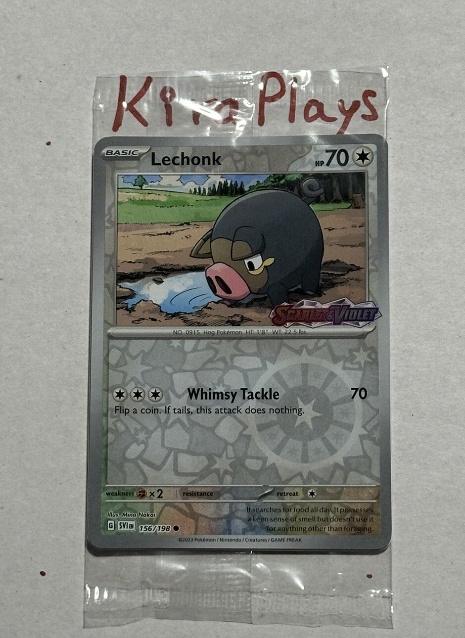 Pokémon TCG Lechonk Scarlet & Violet Base Set 156/198 Holo Promo