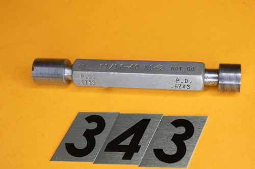 GTD 1-1/8-40 NS 3 NoGo Thread Gage Gauge PD 1.1088 PD 1.1128 - Picture 2 of 4