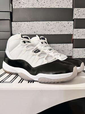 Nike Air Jordan 11 Retro Concord 2011 Wht/Blck/Purple Men Size 13 (378037-107) 