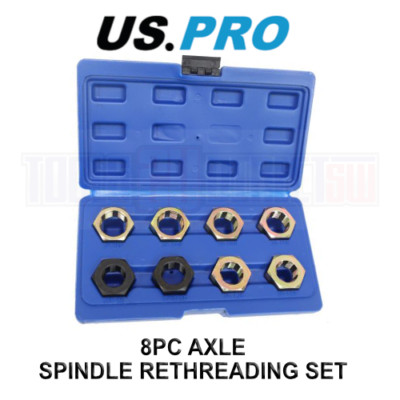 US PRO Tools 8tlg Achsspindel, Radbolzen Neugewinde Set metrisch, imperial 6271