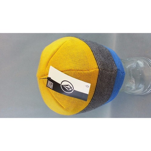 NWT NEW Volcom Boys Skate Surf Blue Yellow Faces Beanie One Size - Picture 4 of 6