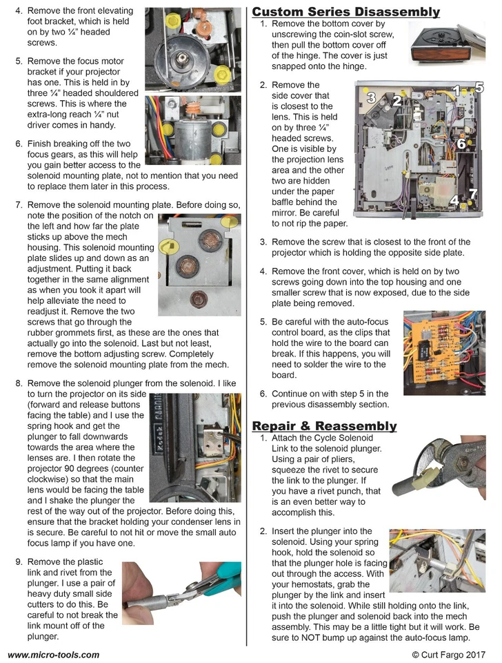 Kit de reparo para projetor Kodak carrossel slide com foco manual - Imagem 4 de 4
