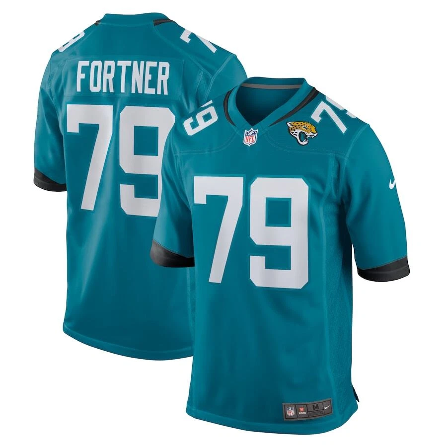 Jacksonville Jaguars Luke Fortner 79 Nike Men s Teal Official NFL