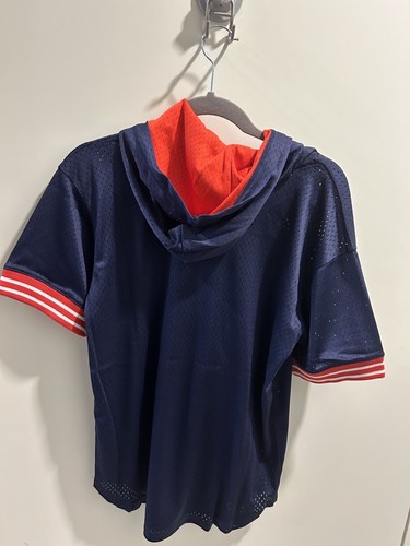 New Jersey Nets Shirt Youth Large 14-16 Mitchell & Ness Hoodie Short Sleeve HWC - Picture 8 of 10