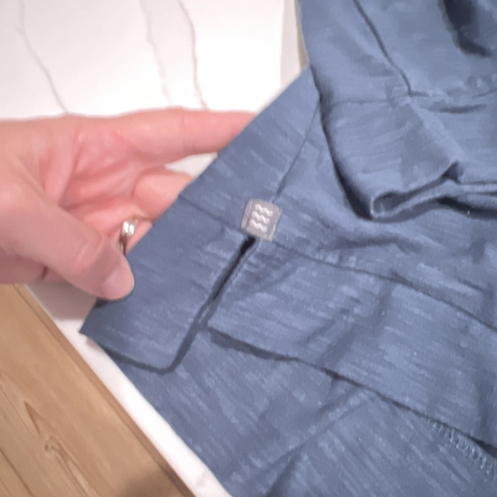 VETEMENTS Felpa con cappuccio FreeFly bambù slub felpa con cappuccio blu con cappuccio manica lunga