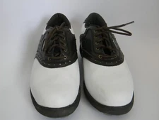 Mens Acuity White and Brown Classic Golf Shoes Size 8.5 WHG00010