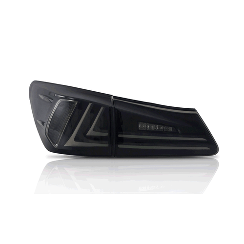 For 2006-2013 Lexus IS250 IS350 ISF LED Tail Lights Smoked Lens Brake Light Set - Picture 3 of 16