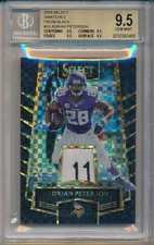 ADRIAN PETERSON 2016 Panini SELECT Swatches PRIZM Black 1/1 Jersey PATCH BGS 9.5