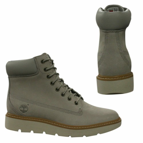 Timberland kenniston 6 pollici linea Donna Grigio Pelle Nabuk Lacci A1GY6  T1J | eBay