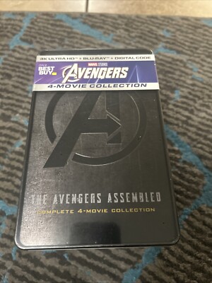 AVENGERS COMPLETE 4-MOVIE COLLECTION BEST BUY EXCLUSIVE 4K STEELBOOK SET NEW