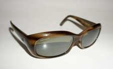 SERENGETI BIANCA DARK STRIPE TORTOISE POLARIZED GREEN LENS SUNGLASSES 7366