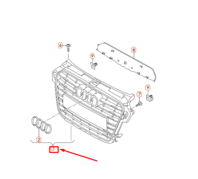 AUDI A1 8X Front Radiator Grille 8XA853651B1QP NEW GENUINE | eBay