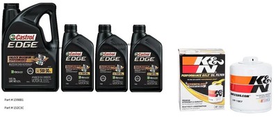Castrol EDGE Advanced 5W-30 Full Synthetic Motor Oil: 8 Quarts w/K&N Oil Filter