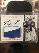 2015 Jamison Crowder True Rookie Patch AUTO /25 National Treasures Collegiate