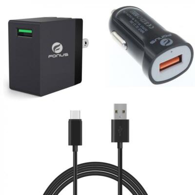 FAST HOME CAR CHARGER USB CABLE TYPE-C 6FT LONG TRAVEL CORD for PHONES & TABLETS