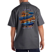 2019 Cruisin Ocean City official car show charcoal shop shirt - work shirt