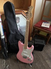  Nevada Electric Guitar Pink. Case Stand And Amp Included