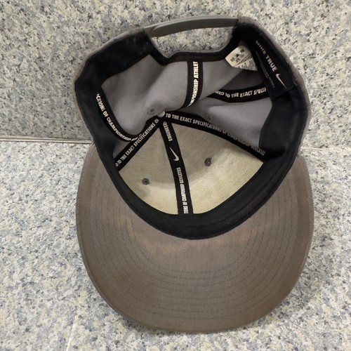 Nike True Baseball Cap Uomo Grigio Lana Snapback Grande Logo Trucker Cappello Retrò - Foto 6 di 8