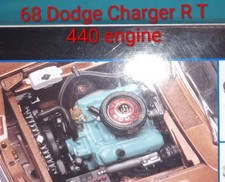 🔥68 CARICABATTERIE DODGE R/T 440 ci MOTORE V8 - REVELL 4202 - MODELLINO AUTO KIT LOTTO RICAMBI