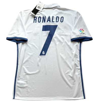 2016/17 Real Madrid Home Jersey #7 Ronaldo Large adidas Fifa World