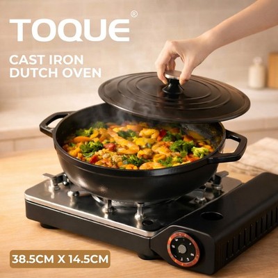 Haube Gusseisen emailliert Dutch Oven Brot Backen Kasserolle Topf Selbstbräter Deckel