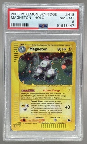 51918447 Magneton 2003 Pokemon Skyridge #H18/H32 Holo PSA 8