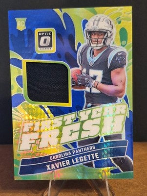 Panini Donruss Optic Blue Hyper First Year Fresh Xavier Legette RC Mem #FYF-XLE