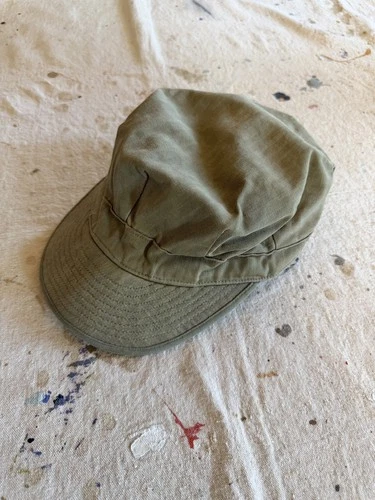 VTG 40s WW2 HBT military field cap Herringbone Twill Size 7