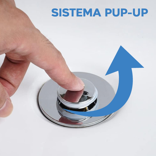 Tappo Lavandino Pop-Up Universale Filtro Scarico Anti-Intasamento in ABS 34-40mm - Foto 4 di 6