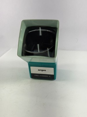 Argus Pre-Viewer II Vintage 35mm Color Slide Viewer Teal Two-Tone Mid Century