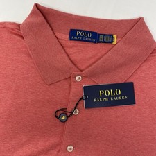 Polo Ralph Lauren Polo Shirt Men 3XB Pink Heather Cotton Short Sleeve Big & Tall