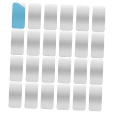 24 Pack Adhesive Metal Plates for Magnetic Rectangular-2.3 1.1 in-24pcs Silver