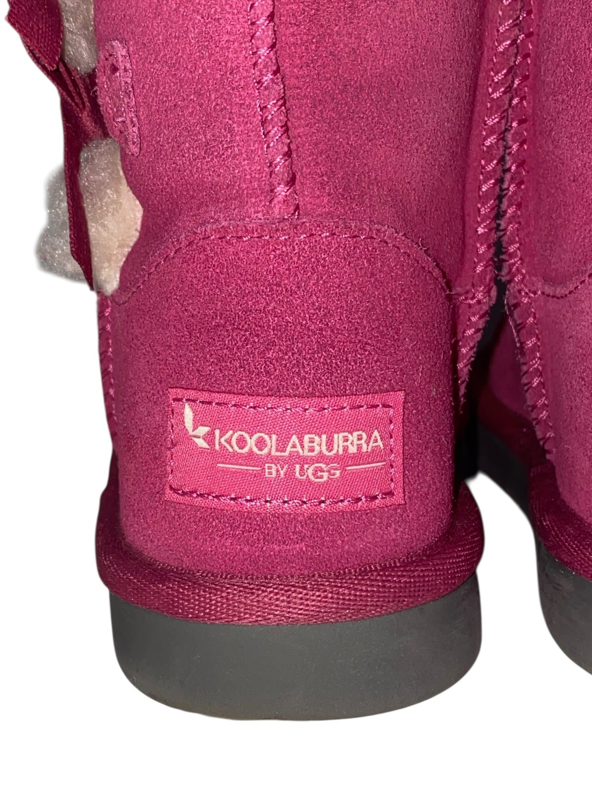 Koolaburra UGG Boots Girls 12 Bright Victoria Short Shearling Fur Bow 1019372 image 6