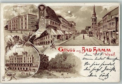 13545840 - 4700 Hamm Rathaus Gymnasium Bahnhof Lindenallee Strassenbahn Hamm