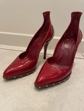 Gucci red leather patent high heel shoes, size EUR 3.5