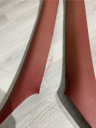 88-94 Chevy GMC OBS Truck SUV C/K A Pillar Trim Moldings Red Burgundy PAIR ⚡️ - Picture 4 of 6
