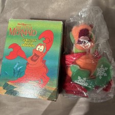1989 McDonald's Disney Little Mermaid Sebastian Plush Ornament in Box