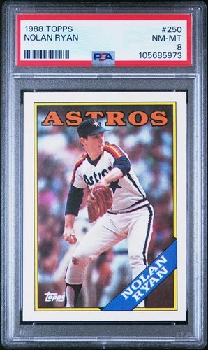 1988 Topps #250 Nolan Ryan PSA 8