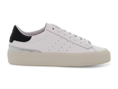 D.A.T.E. Sneakers W SONICA BN White Black Leather - Women's Shoes
