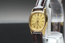 OMEGA De Ville Cal.1387 Quartz Push Gold Ladies Watch Vintage Near MINT From JPN